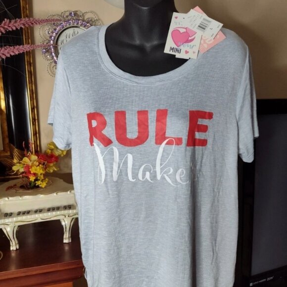 Jaclyn Intimates Pajama Top Shirt Gray Size Large A390 - Picture 1 of 8